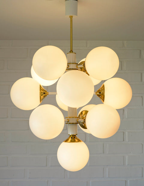 Vintage Sputnik Chandelier: Mid Century Modern Space Age Pendant Lamp