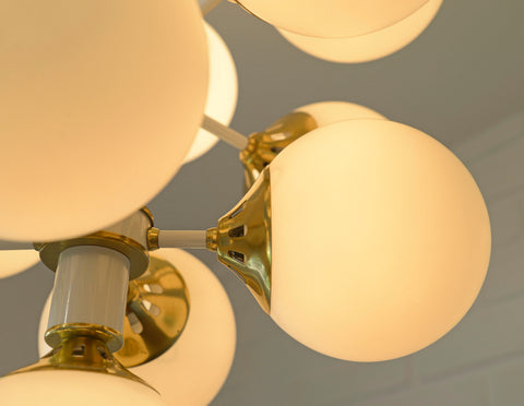 Vintage Sputnik Chandelier: Mid Century Modern Space Age Pendant Lamp