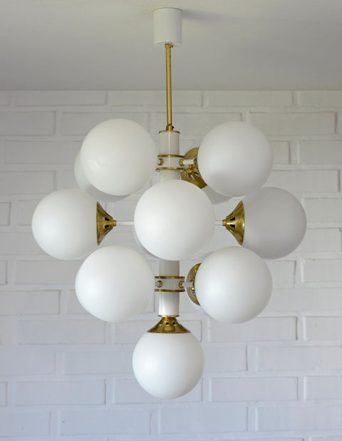 Vintage Sputnik Chandelier: Mid Century Modern Space Age Pendant Lamp