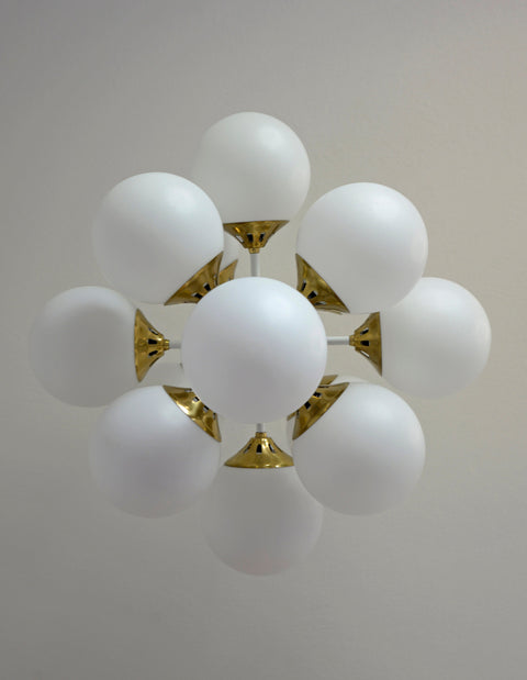 Vintage Sputnik Chandelier: Mid Century Modern Space Age Pendant Lamp