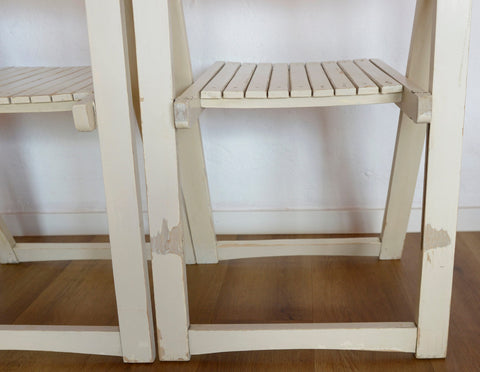 Vintage Trieste Folding Chairs (Set of 2): Mid Century Modern Aldo Jacober Design