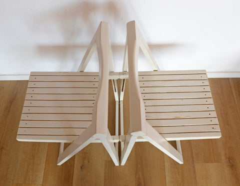 Vintage Trieste Folding Chairs (Set of 2): Mid Century Modern Aldo Jacober Design