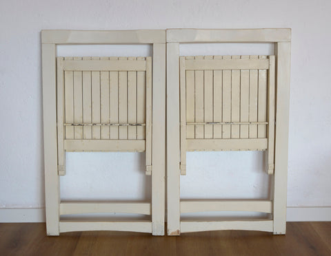 Vintage Trieste Folding Chairs (Set of 2): Mid Century Modern Aldo Jacober Design