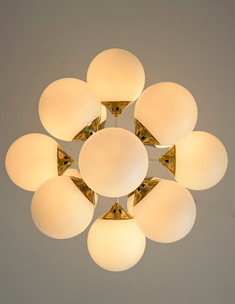 Vintage Sputnik Chandelier: Mid Century Modern Space Age Pendant Lamp