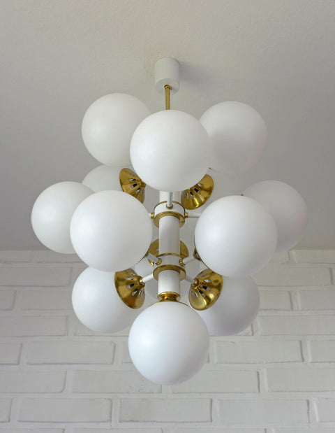 Vintage Sputnik Chandelier: Mid Century Modern Space Age Pendant Lamp