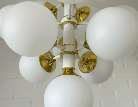 Vintage Sputnik Chandelier: Mid Century Modern Space Age Pendant Lamp