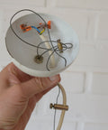 Vintage Murano Glass Swirl Chandelier - 1980s Yugoslavia Pendant Light