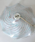 Vintage Murano Glass Swirl Chandelier - 1980s Yugoslavia Pendant Light