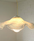 Vintage Murano Glass Swirl Chandelier - 1980s Yugoslavia Pendant Light