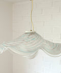 Vintage Murano Glass Swirl Chandelier - 1980s Yugoslavia Pendant Light