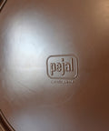 Vintage Round Wall Mirror: Large Brown Plastic Frame, Yugoslavia 1980s