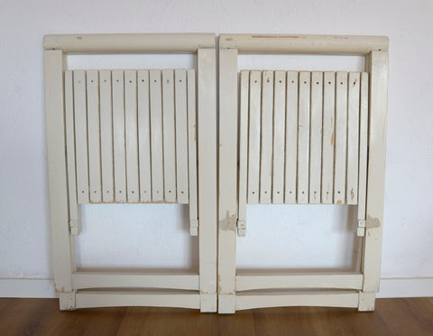 Vintage Trieste Folding Chairs (Set of 2): Mid Century Modern Aldo Jacober Design