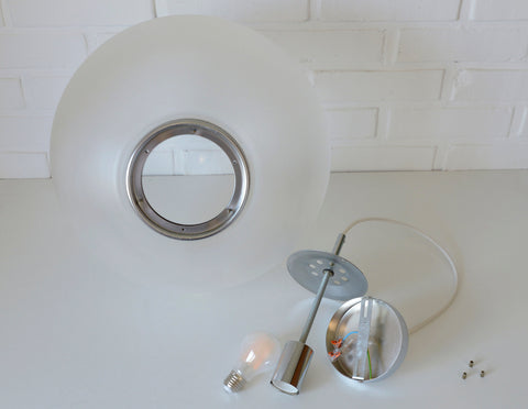 Vintage Meblo Guzzini Pendant Light: Sfera Space Age Lamp