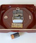Vintage Brown Ceramic Wall Clock: Mid Century Retro Decor