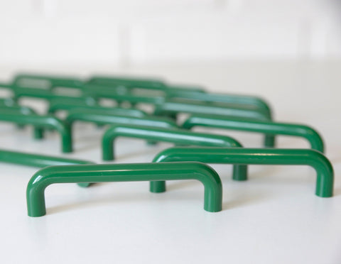 Vintage Green Plastic Drawer Pull: Mid Century Modern Kitchen Cabinet Handle