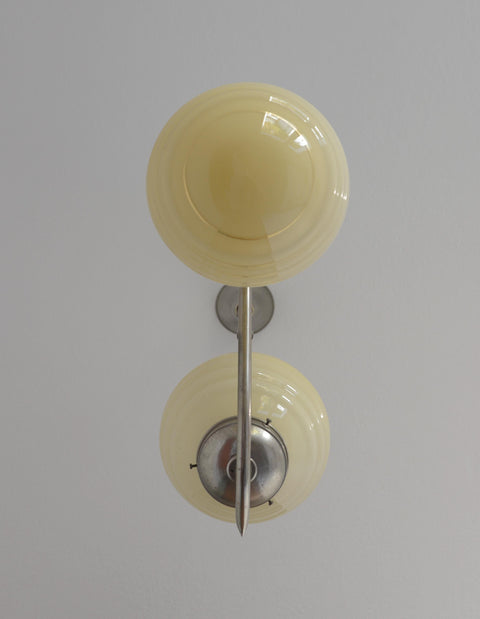 Antique Art Deco Chandelier: Caramel Glass Pendant Lamp, Yugoslavia 1940s