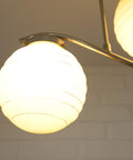 Antique Art Deco Chandelier: Caramel Glass Pendant Lamp, Yugoslavia 1940s