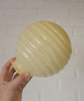 Antique Art Deco Chandelier: Caramel Glass Pendant Lamp, Yugoslavia 1940s