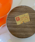 Vintage Orange Glass Table Lamp: Mid-Century Modern Bedside Light