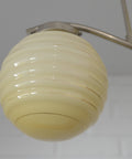 Antique Art Deco Chandelier: Caramel Glass Pendant Lamp, Yugoslavia 1940s