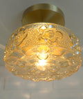 Amber Glass Semi Flush Mount Light - Mid Century Modern Redesign