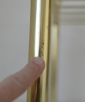 Vintage Gold Plant Stand: Mid Century Modern Side Table, Yugoslavia