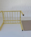 Vintage Gold Plant Stand: Mid Century Modern Side Table, Yugoslavia