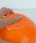 Vintage Orange Glass Table Lamp: Mid-Century Modern Bedside Light