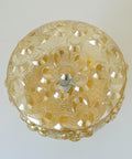 Amber Glass Semi Flush Mount Light - Mid Century Modern Redesign