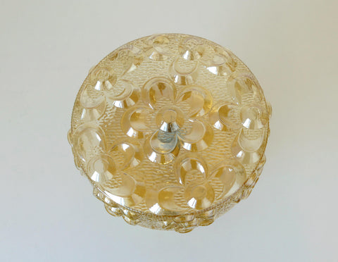 Amber Glass Semi Flush Mount Light - Mid Century Modern Redesign