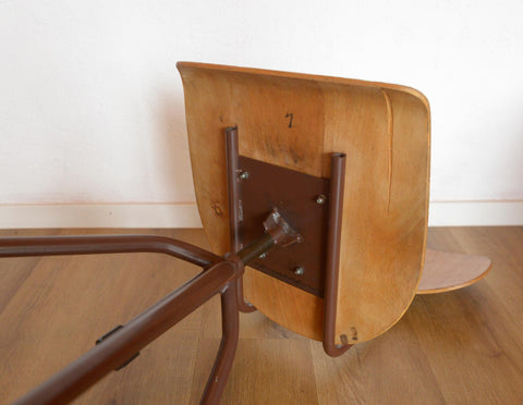 Vintage Industrial Office Chair: Adjustable Swivel, Yugoslavia, 1970s