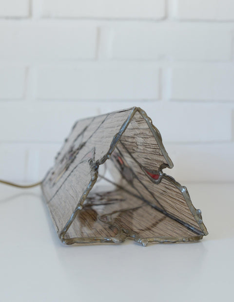 Vintage Bedside Lamp / Tiffany Style Lighting / Unique Lamp / Vitrage Light Fixture / Handmade Table Lamp / Boho Desk Light / One of a kind