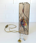Vintage Bedside Lamp / Tiffany Style Lighting / Unique Lamp / Vitrage Light Fixture / Handmade Table Lamp / Boho Desk Light / One of a kind