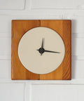 Mid Century Modern Wooden Wall Clock: Japandi Decor (Non-Working)