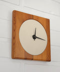 Mid Century Modern Wooden Wall Clock: Japandi Decor (Non-Working)