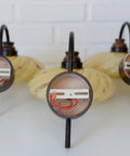 Art Deco Wall Sconces - Beige Marbled Glass, Yugoslavia 1930s (Set of 3)