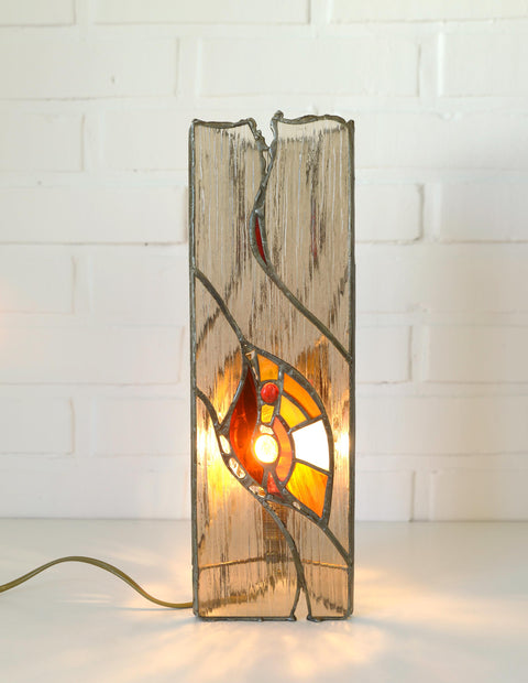 Vintage Bedside Lamp / Tiffany Style Lighting / Unique Lamp / Vitrage Light Fixture / Handmade Table Lamp / Boho Desk Light / One of a kind
