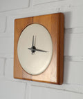 Mid Century Modern Wooden Wall Clock: Japandi Decor (Non-Working)
