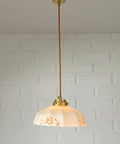 Vintage Opaline Glass Pendant Lamp: Retro Kitchen Lighting, Yugoslavia