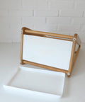Vintage Beech Wood Umbrella Stand: Scandinavian Mid Century Modern Entryway