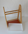 Vintage Beech Wood Umbrella Stand: Scandinavian Mid Century Modern Entryway