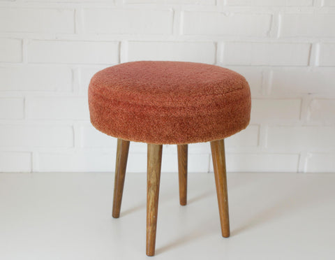 Vintage Space Age Stool: Mid Century Ottoman, Yugoslavia 1960s