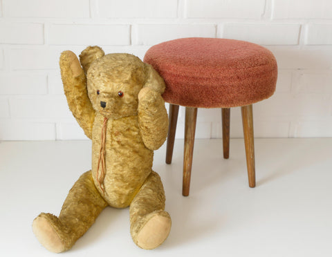 Vintage Space Age Stool: Mid Century Ottoman, Yugoslavia 1960s