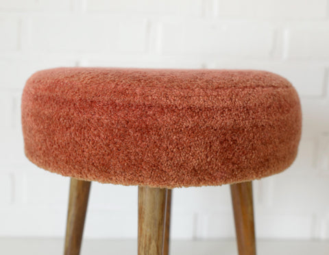 Vintage Space Age Stool: Mid Century Ottoman, Yugoslavia 1960s