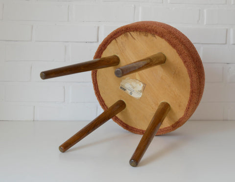 Vintage Space Age Stool: Mid Century Ottoman, Yugoslavia 1960s