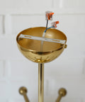 Vintage Sputnik Chandelier: Gold Brass Space Age Pendant Lamp