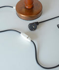 Large Vintage Bedside Lamp: French Style Gold Textile Shade