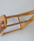 Vintage Beech Wood Umbrella Stand: Scandinavian Mid Century Modern Entryway