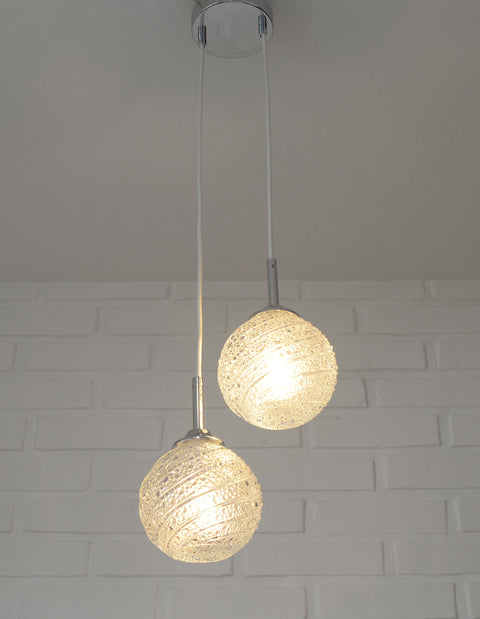 Mid Century Modern Cascade Pendant Light: Bubble Glass MCM Hanging Lamp
