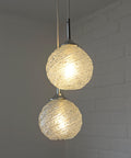 Mid Century Modern Cascade Pendant Light: Bubble Glass MCM Hanging Lamp